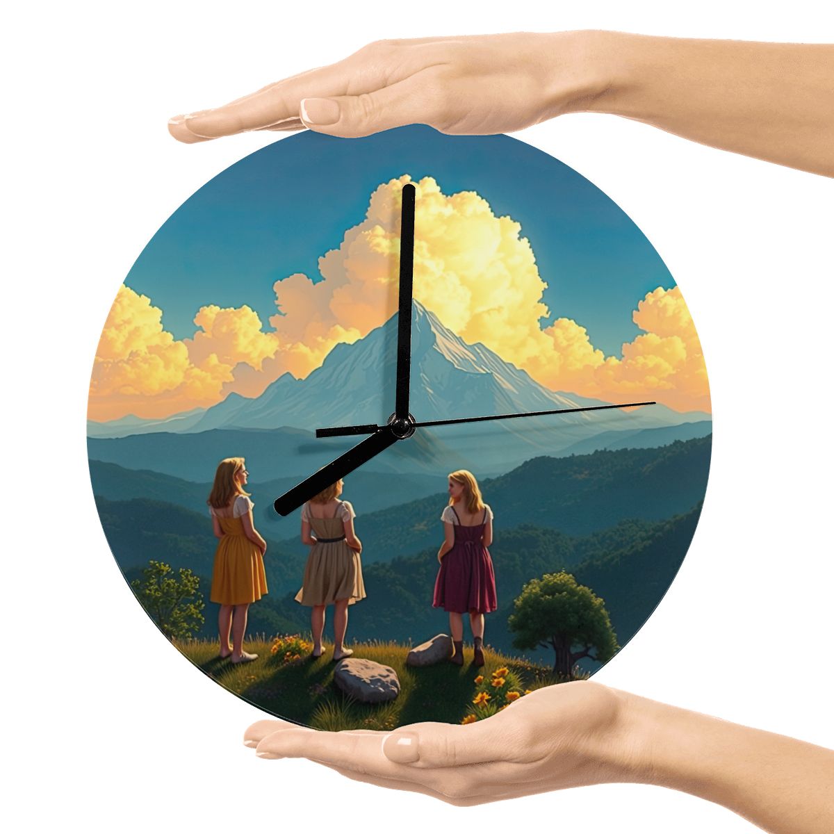 Ladies of the Mountain MDF Wall Clock (Made in USA) - Gregg Acini Adoree Designs - Wall Clock