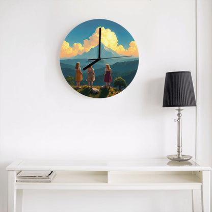 Ladies of the Mountain MDF Wall Clock (Made in USA) - Gregg Acini Adoree Designs - Wall Clock