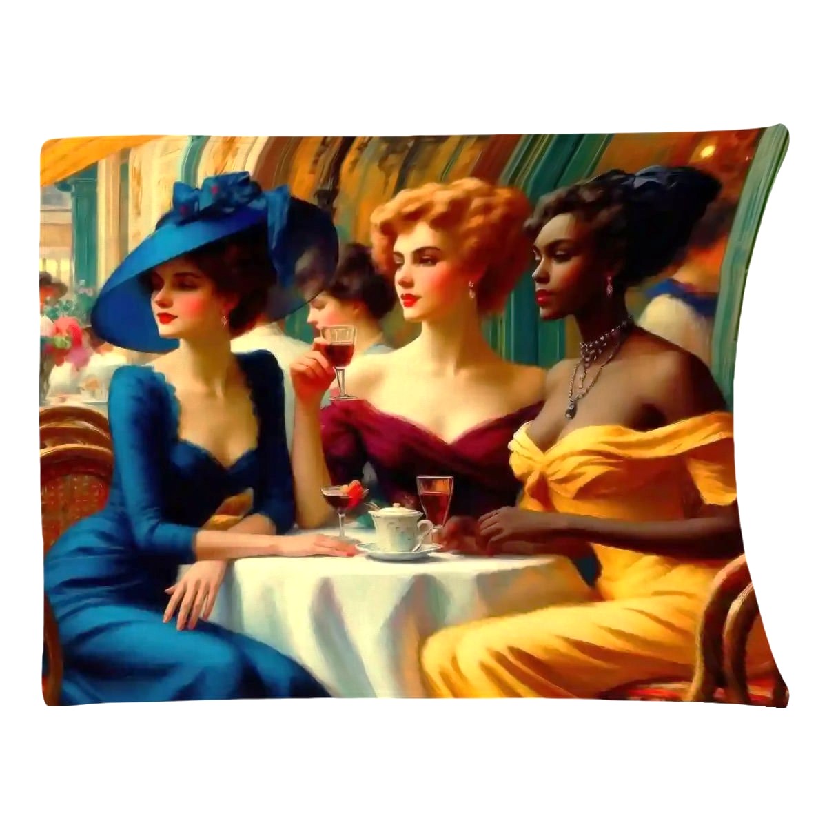 Ladies Who Lunch 300 GSM Flannel Throw Blanket (Made in USA)