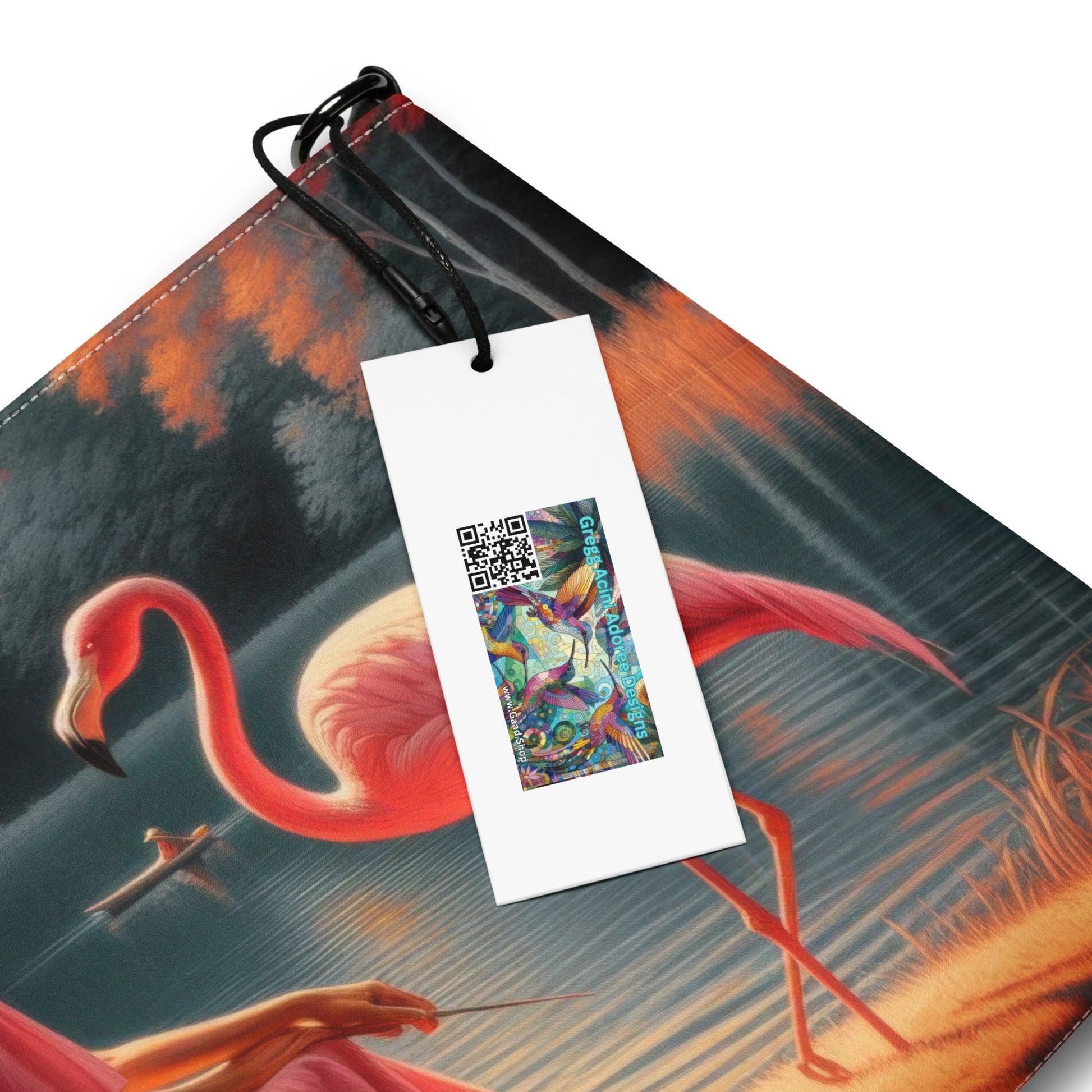 Ladies with a Flamingo Crossbody bag - Gregg Acini Adoree Designs - Handbag