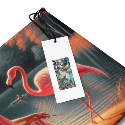 Ladies with a Flamingo Crossbody bag - Gregg Acini Adoree Designs - Handbag