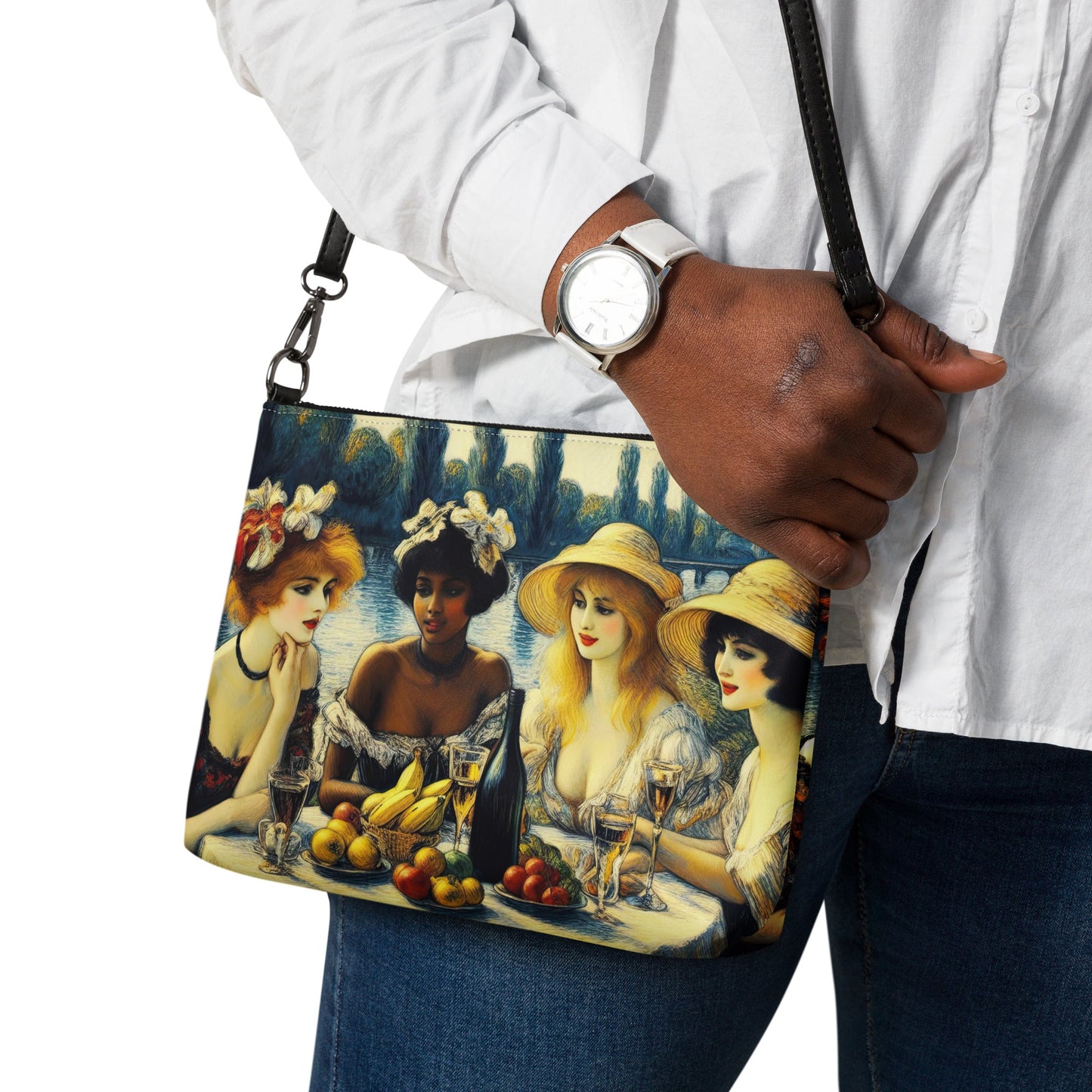 Ladies with Fruit Crossbody bag - Gregg Acini Adoree Designs - Handbag