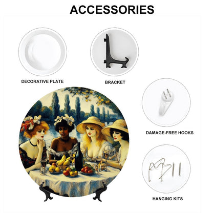 Ladies with Fruit Decorative Plate - Gregg Acini Adoree Designs - Home Accessories