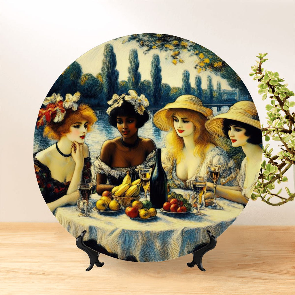 Ladies with Fruit Decorative Plate - Gregg Acini Adoree Designs - Home Accessories