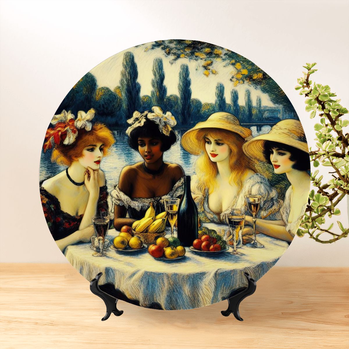Ladies with Fruit Decorative Plate - Gregg Acini Adoree Designs - Home Accessories