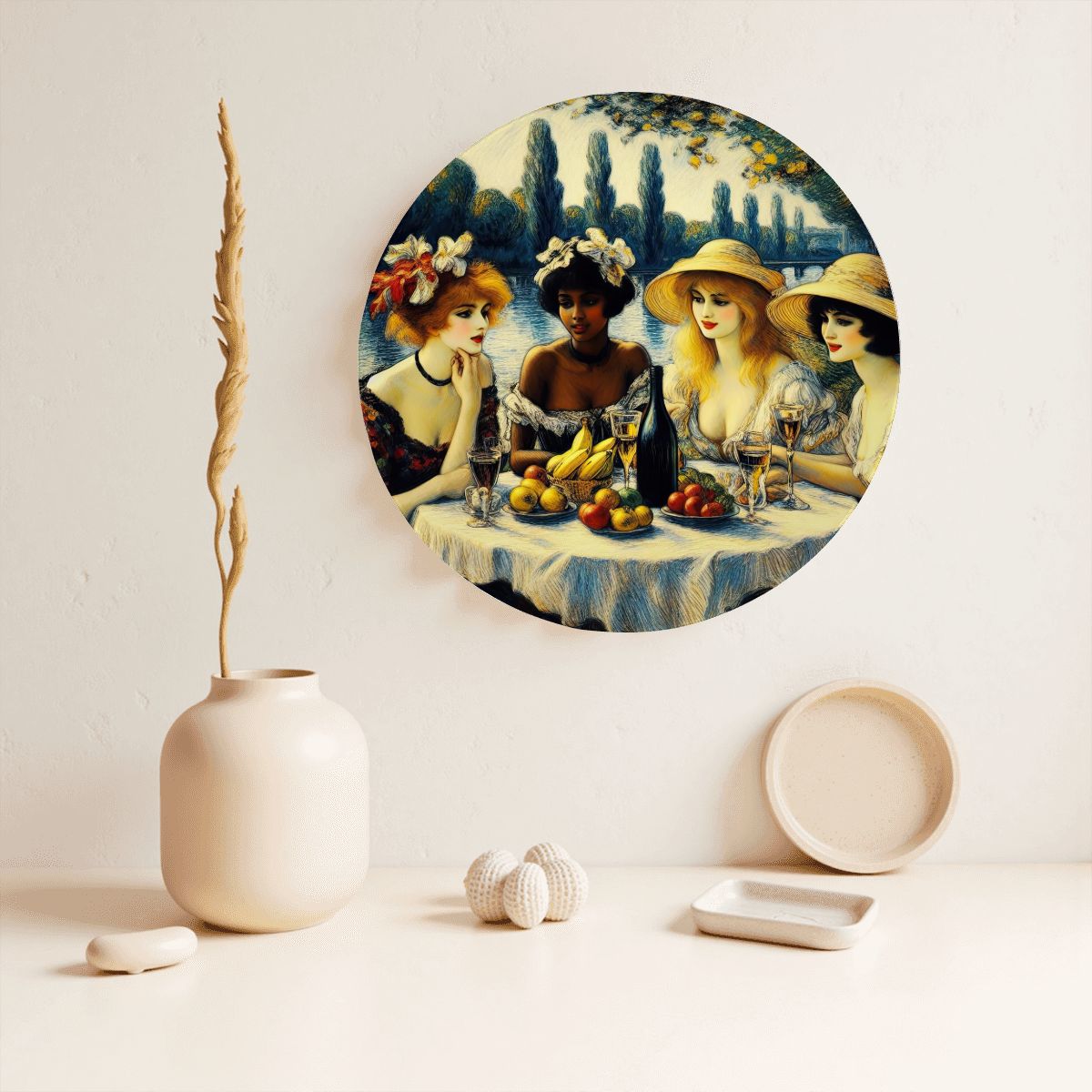 Ladies with Fruit Decorative Plate - Gregg Acini Adoree Designs - Home Accessories