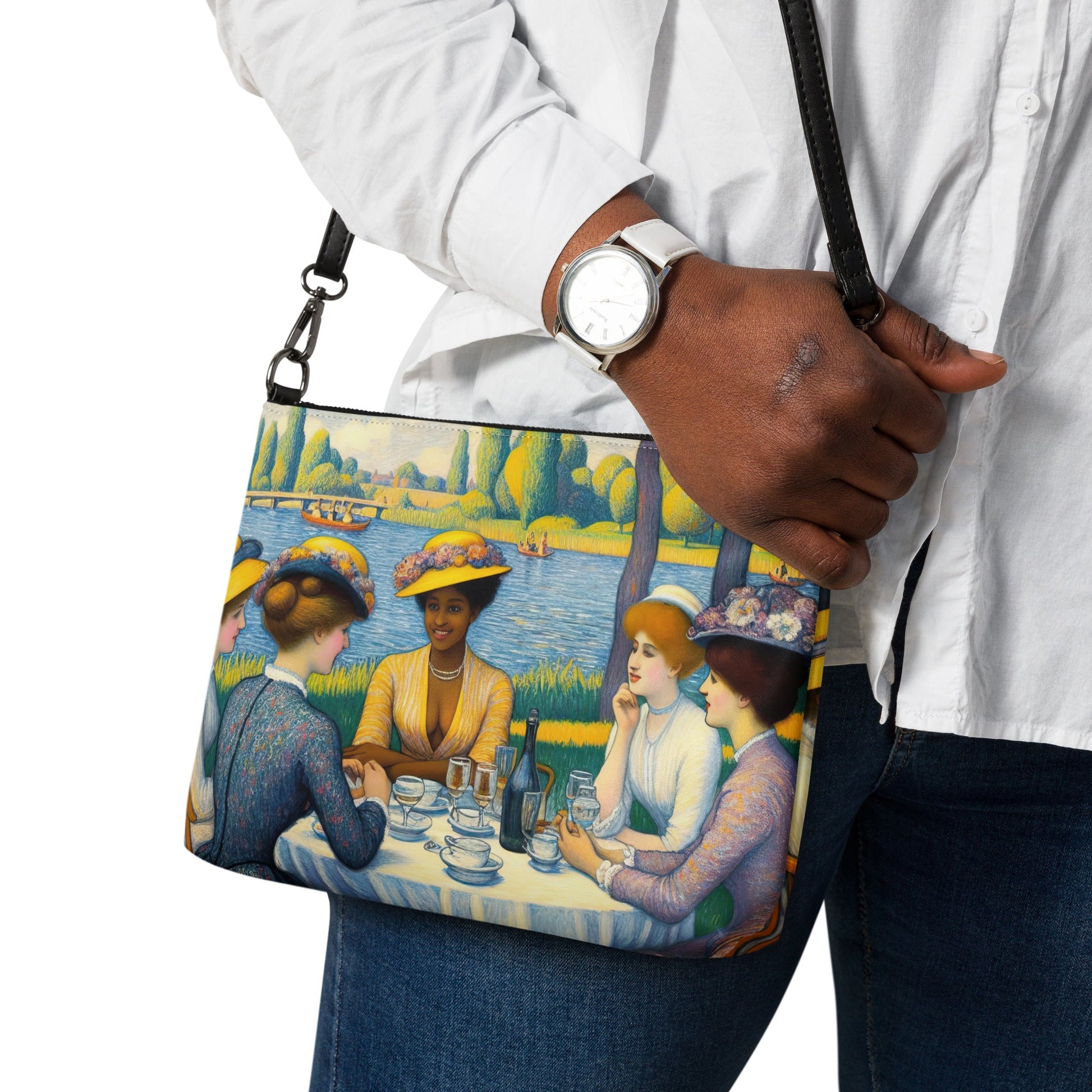 Ladies with the Yellow Hats Crossbody bag - Gregg Acini Adoree Designs - Handbag