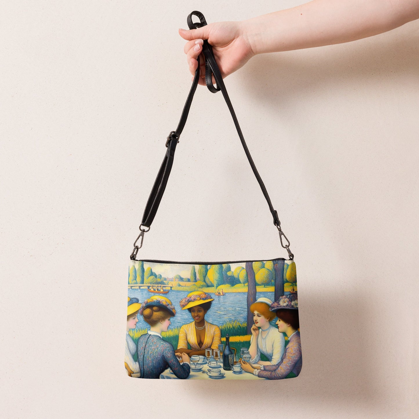 Ladies with the Yellow Hats Crossbody bag - Gregg Acini Adoree Designs - Handbag
