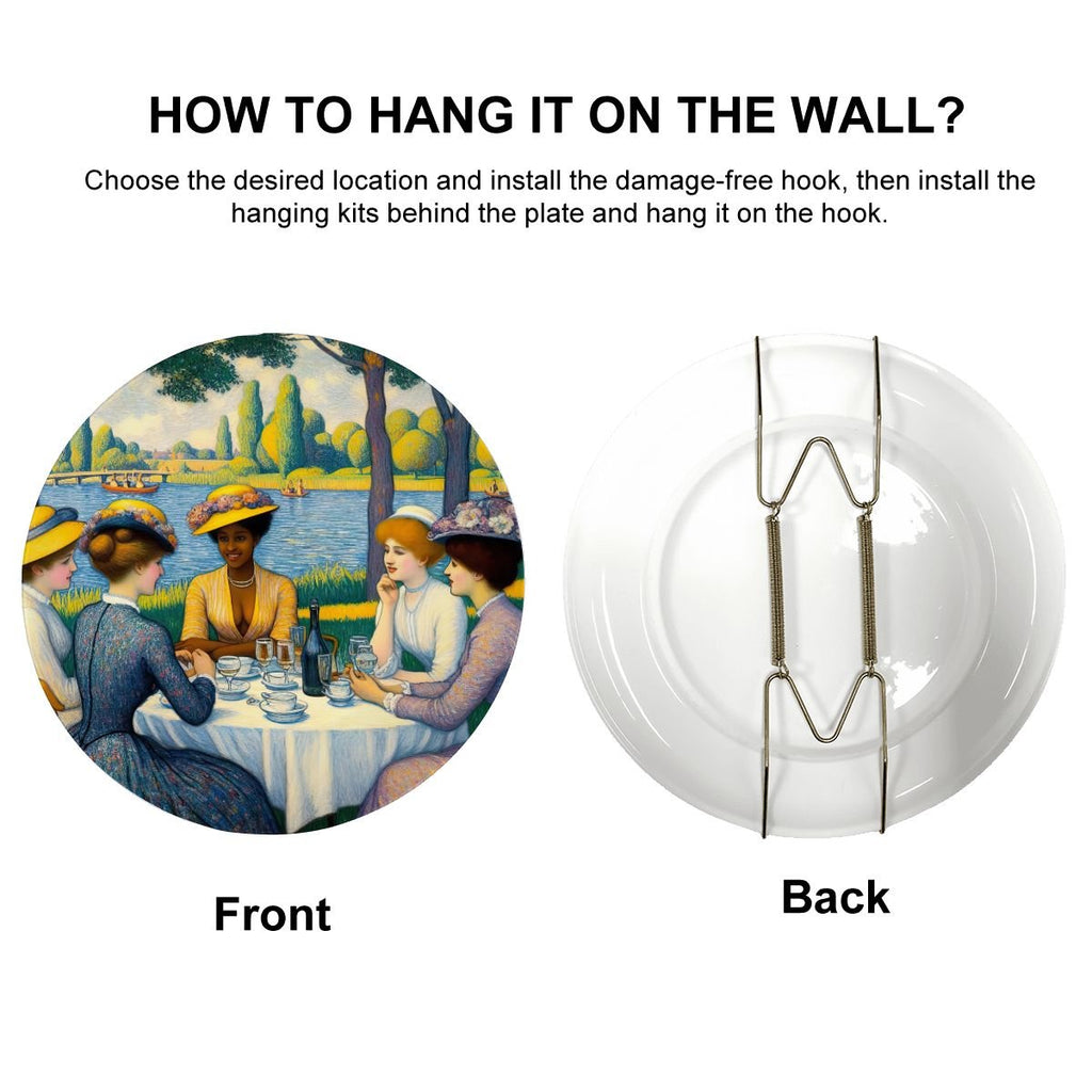 Ladies with the Yellow Hats Decorative Plate - Gregg Acini Adoree Designs - Home Accessories