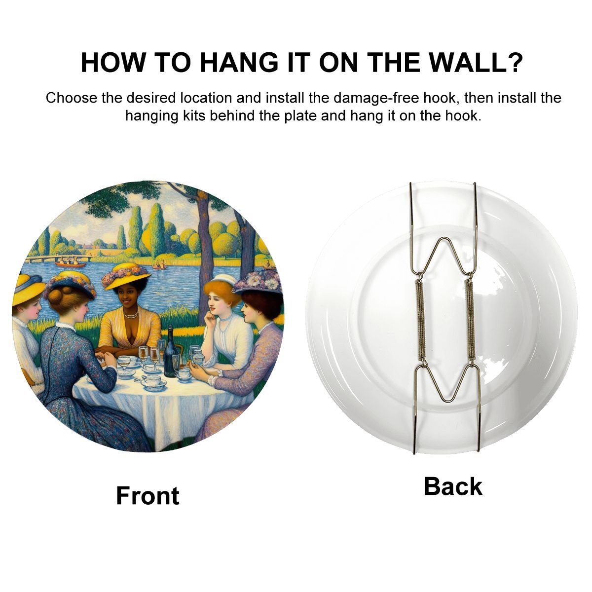 Ladies with the Yellow Hats Decorative Plate - Gregg Acini Adoree Designs - Home Accessories