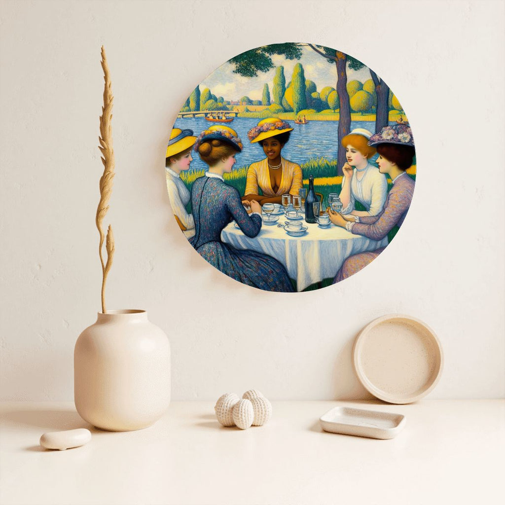 Ladies with the Yellow Hats Decorative Plate - Gregg Acini Adoree Designs - Home Accessories
