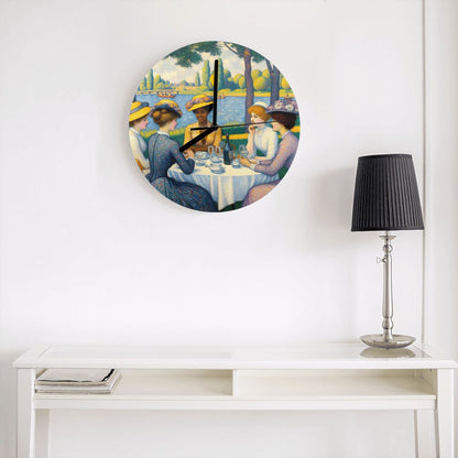 Ladies with the Yellow Hats MDF Wall Clock (Made in USA) - Gregg Acini Adoree Designs - Wall Clock