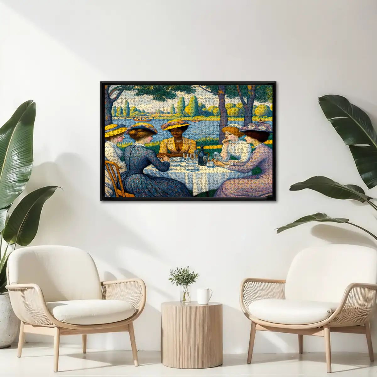 Ladies with the Yellow Hats Wooden Jigsaw Puzzles 1000 pcs - Gregg Acini Adoree Designs - Jigsaw Puzzle