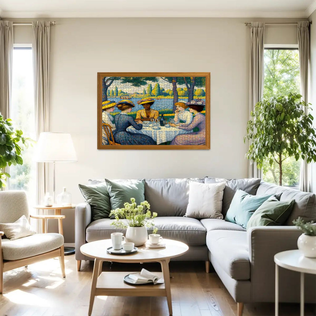 Ladies with the Yellow Hats Wooden Jigsaw Puzzles 1000 pcs - Gregg Acini Adoree Designs - Jigsaw Puzzle