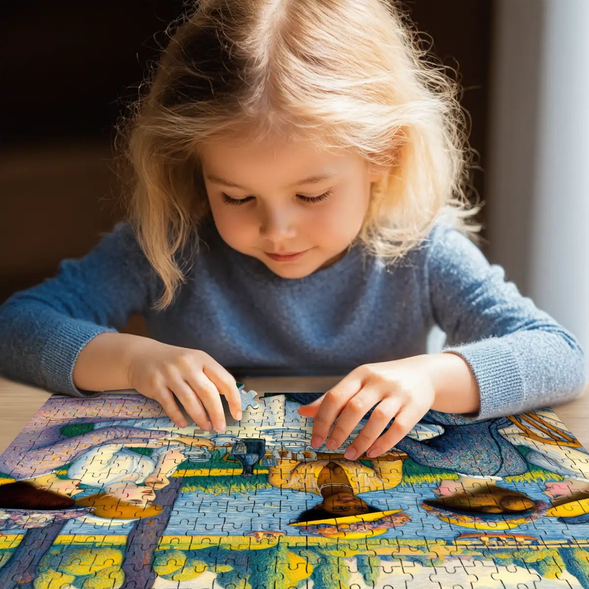 Ladies with the Yellow Hats Wooden Jigsaw Puzzles 500 pcs - Gregg Acini Adoree Designs - Jigsaw Puzzle