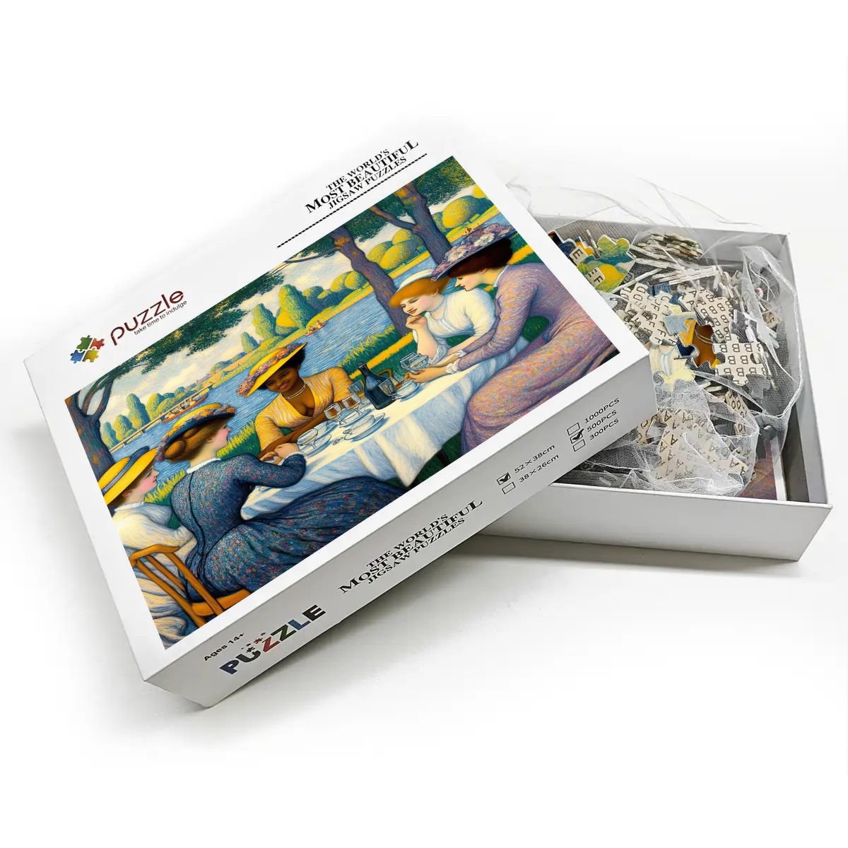 Ladies with the Yellow Hats Wooden Jigsaw Puzzles 500 pcs - Gregg Acini Adoree Designs - Jigsaw Puzzle