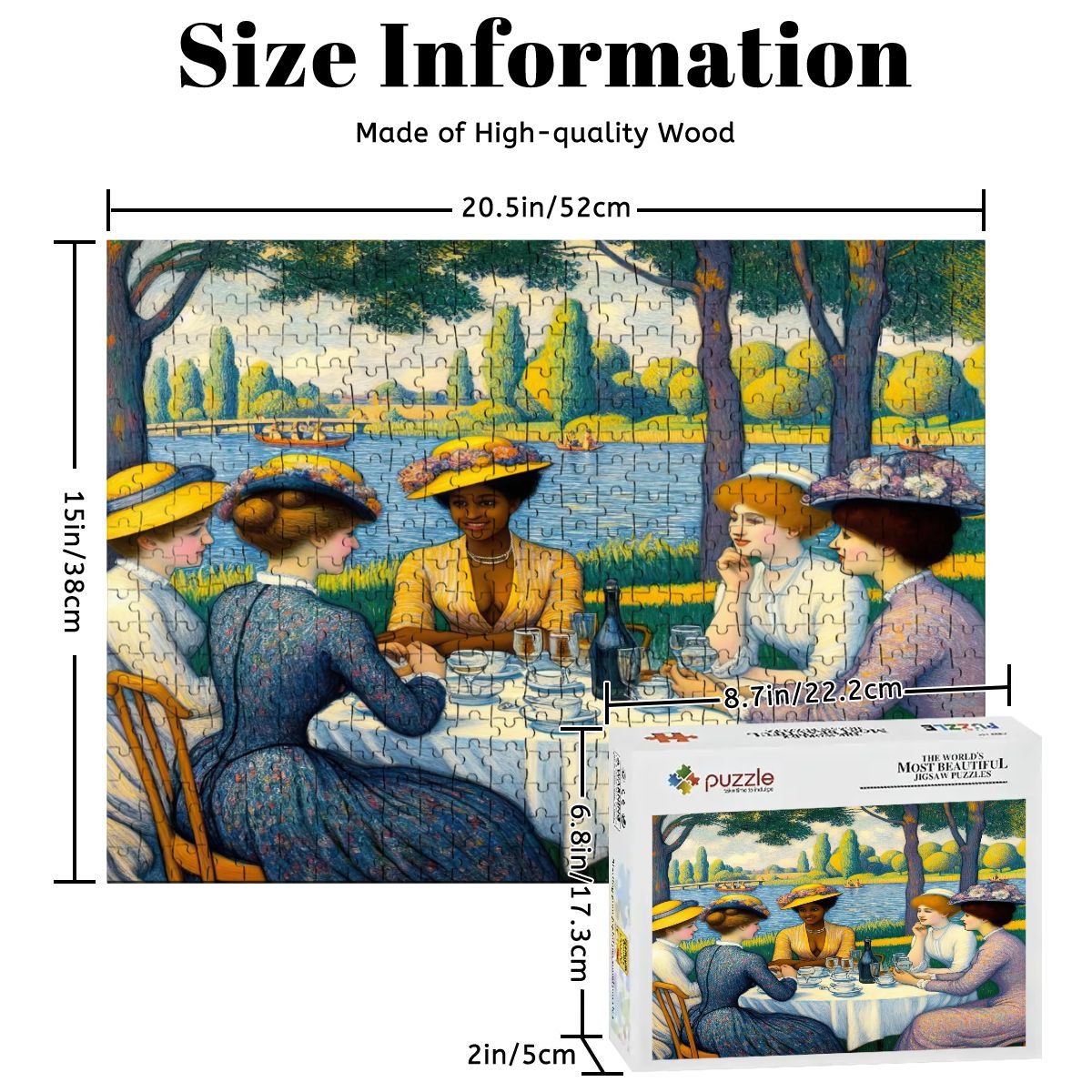 Ladies with the Yellow Hats Wooden Jigsaw Puzzles 500 pcs - Gregg Acini Adoree Designs - Jigsaw Puzzle