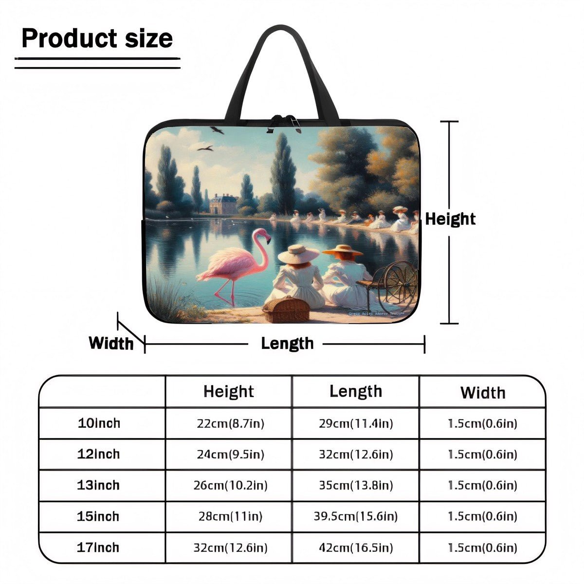Lakeside Flamingo Laptop Bag - Gregg Acini Adoree Designs - Laptop Bag