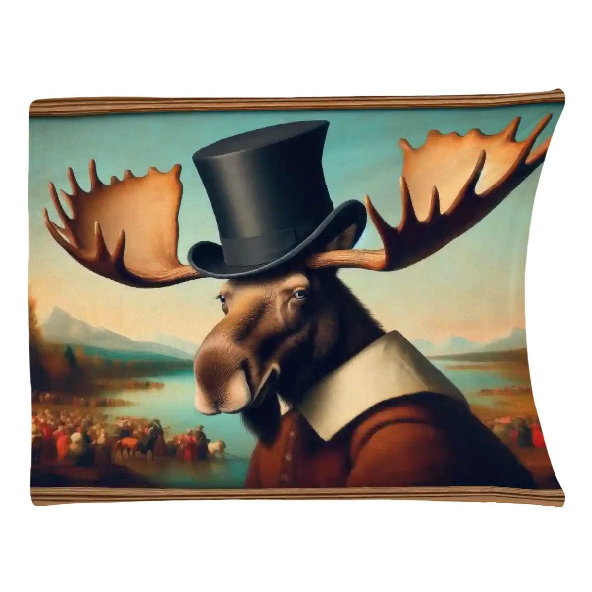 Lakeside Remby Moose 300 GSM Flannel Throw Blanket (Made in USA) - Gregg Acini Adoree Designs - Blanket