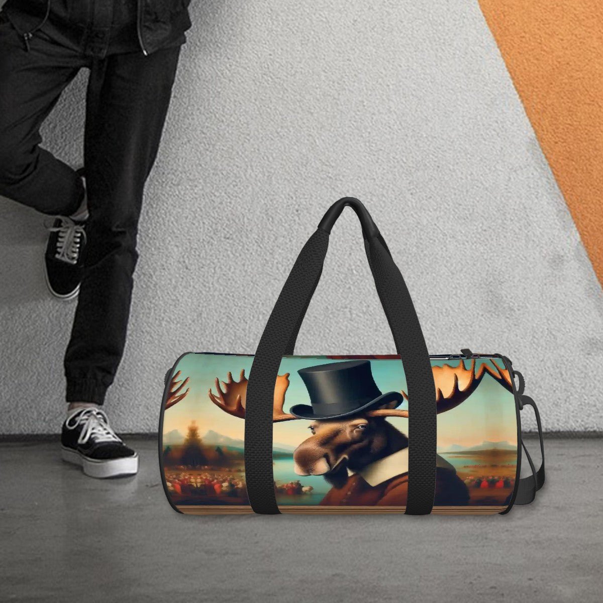 Lakeside Remby Moose Cylinder Duffle Bag Large Capacity - Gregg Acini Adoree Designs - Luggage