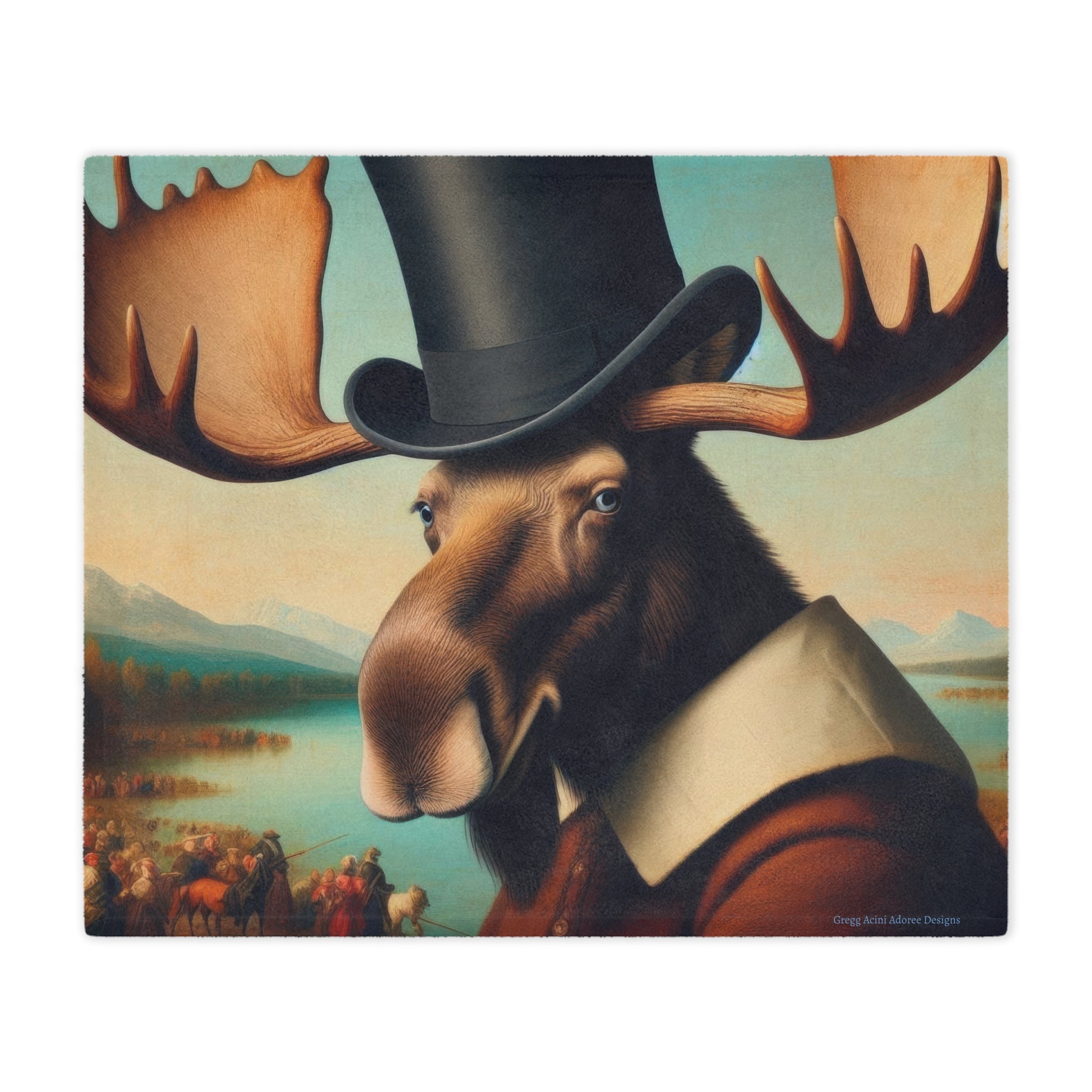 Lakeside Remby Moose Microfiber Blanket – Cozy & Fun for Home Decor - Gregg Acini Adoree Designs - Blanket