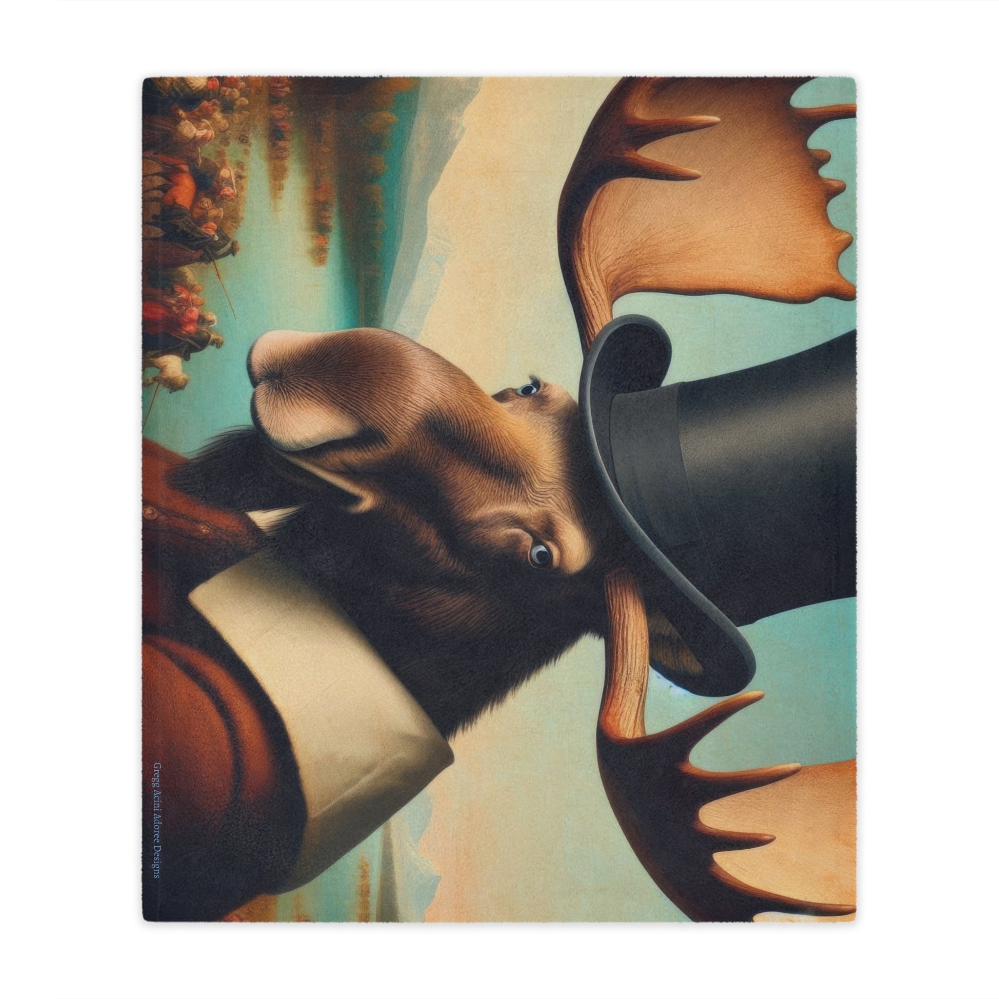 Lakeside Remby Moose Microfiber Blanket – Cozy & Fun for Home Decor - Gregg Acini Adoree Designs - Blanket
