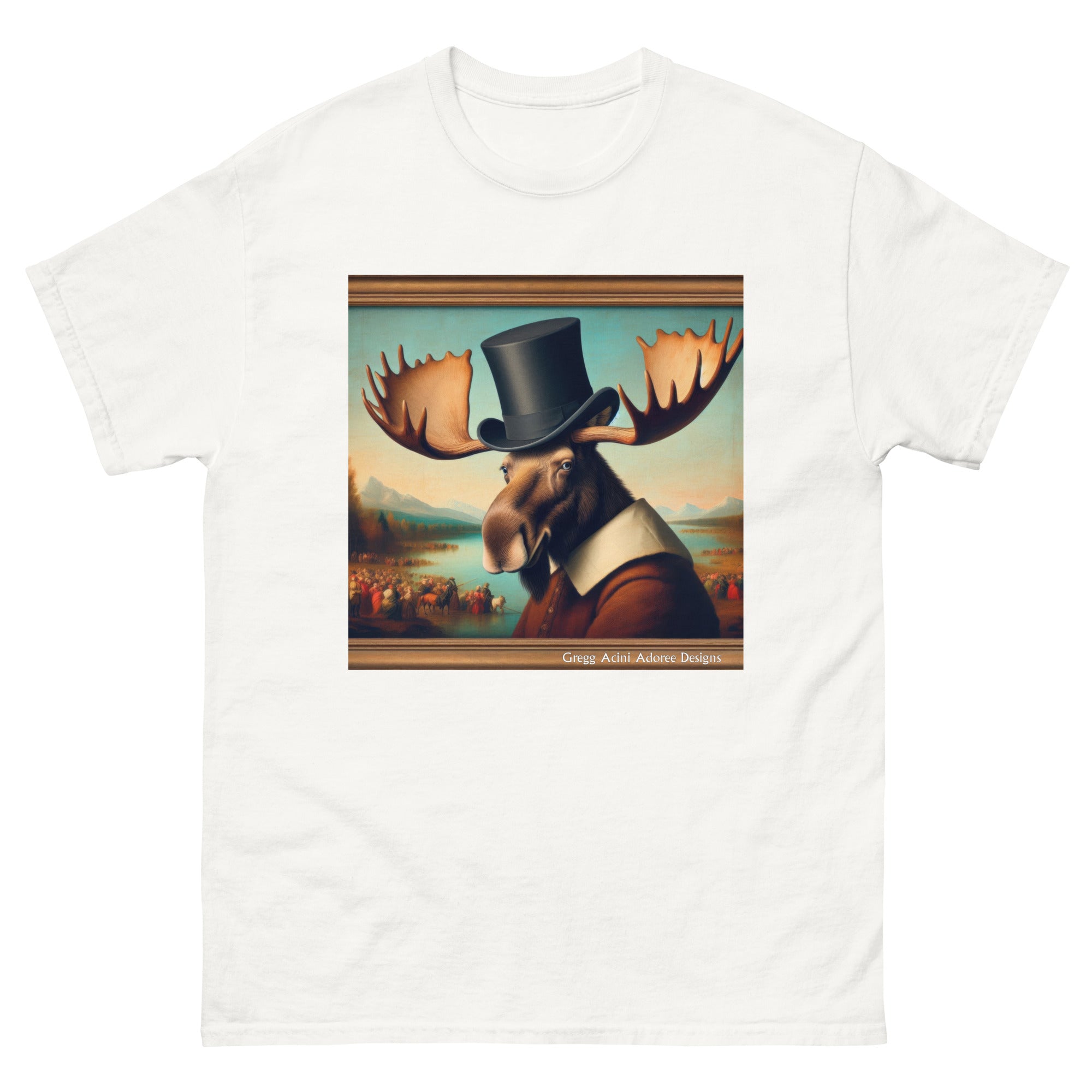 Lakeside Remby Moose Unisex classic tee by Gregg Acini Adoree - Gregg Acini Adoree Designs - Tee Shirt