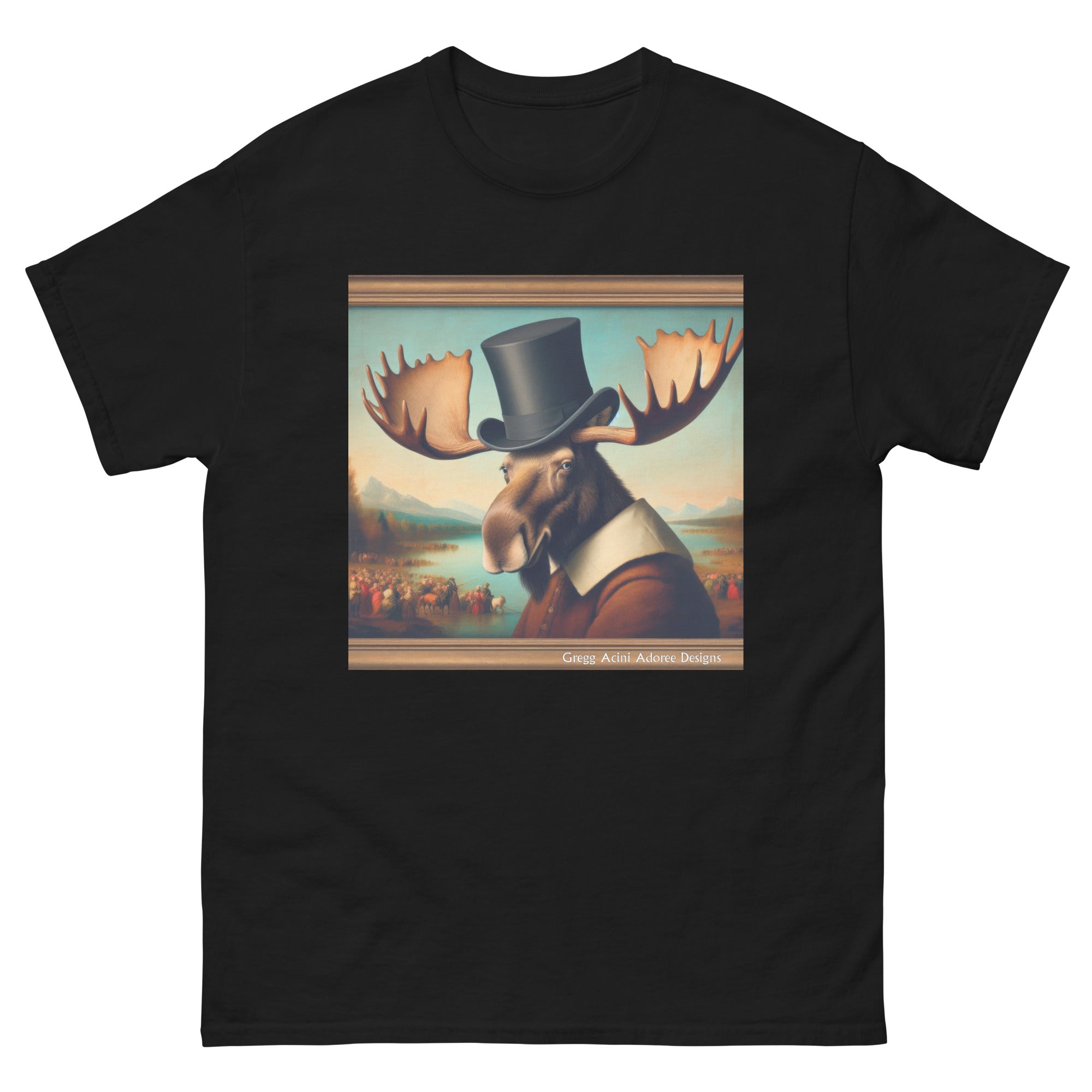 Lakeside Remby Moose Unisex classic tee by Gregg Acini Adoree - Gregg Acini Adoree Designs - Tee Shirt