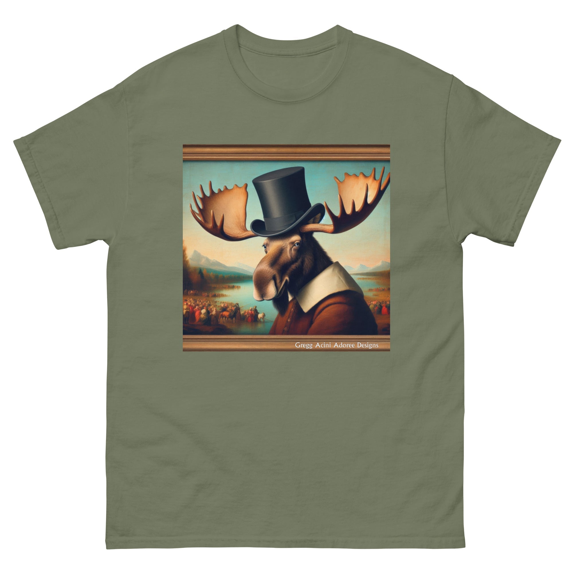 Lakeside Remby Moose Unisex classic tee by Gregg Acini Adoree - Gregg Acini Adoree Designs - Tee Shirt