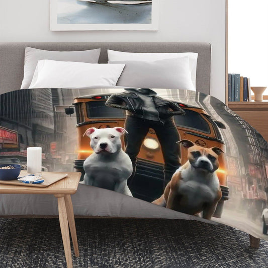 Loyalty 300 GSM Flannel Throw Blanket (Made in USA) - Gregg Acini Adoree Designs - Blanket