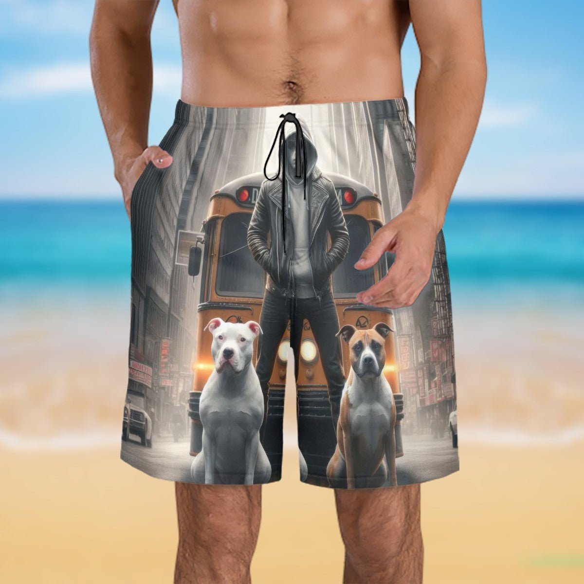 Loyalty Men's Beach Shorts - Gregg Acini Adoree Designs - Swimsuit