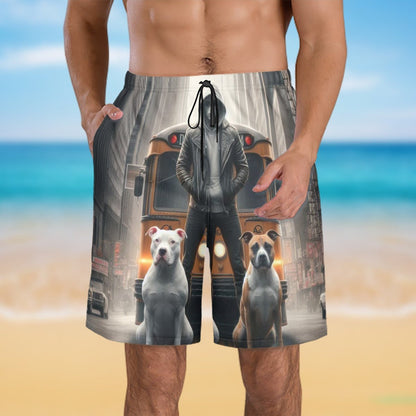 Loyalty Men's Beach Shorts - Gregg Acini Adoree Designs - Swimsuit