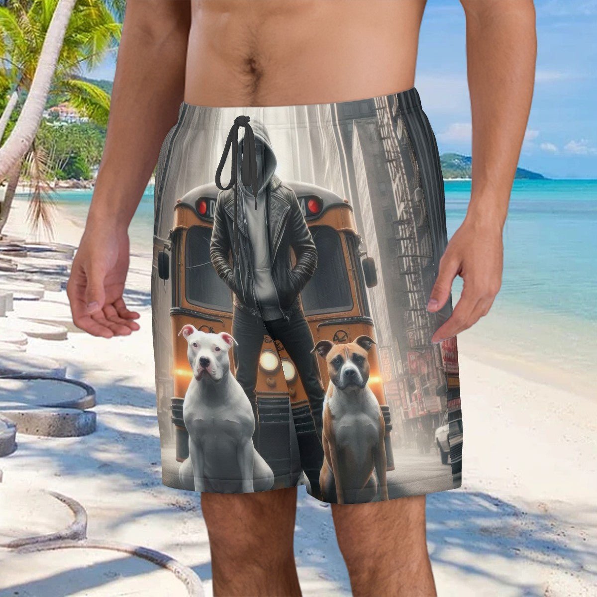Loyalty Men's Beach Shorts - Gregg Acini Adoree Designs - Swimsuit