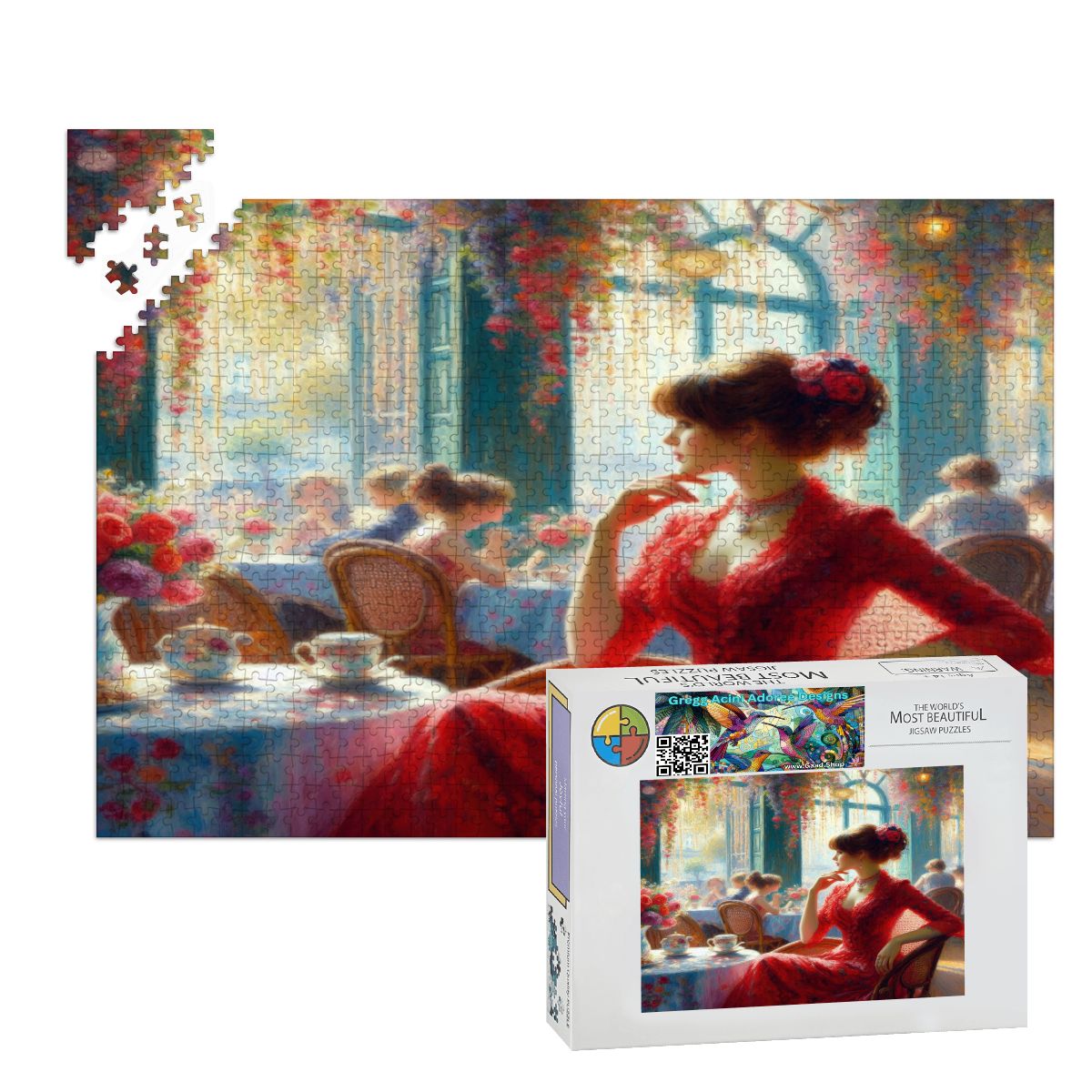 Margot Wooden Jigsaw Puzzles 1000 pcs - Gregg Acini Adoree Designs - Jigsaw Puzzle