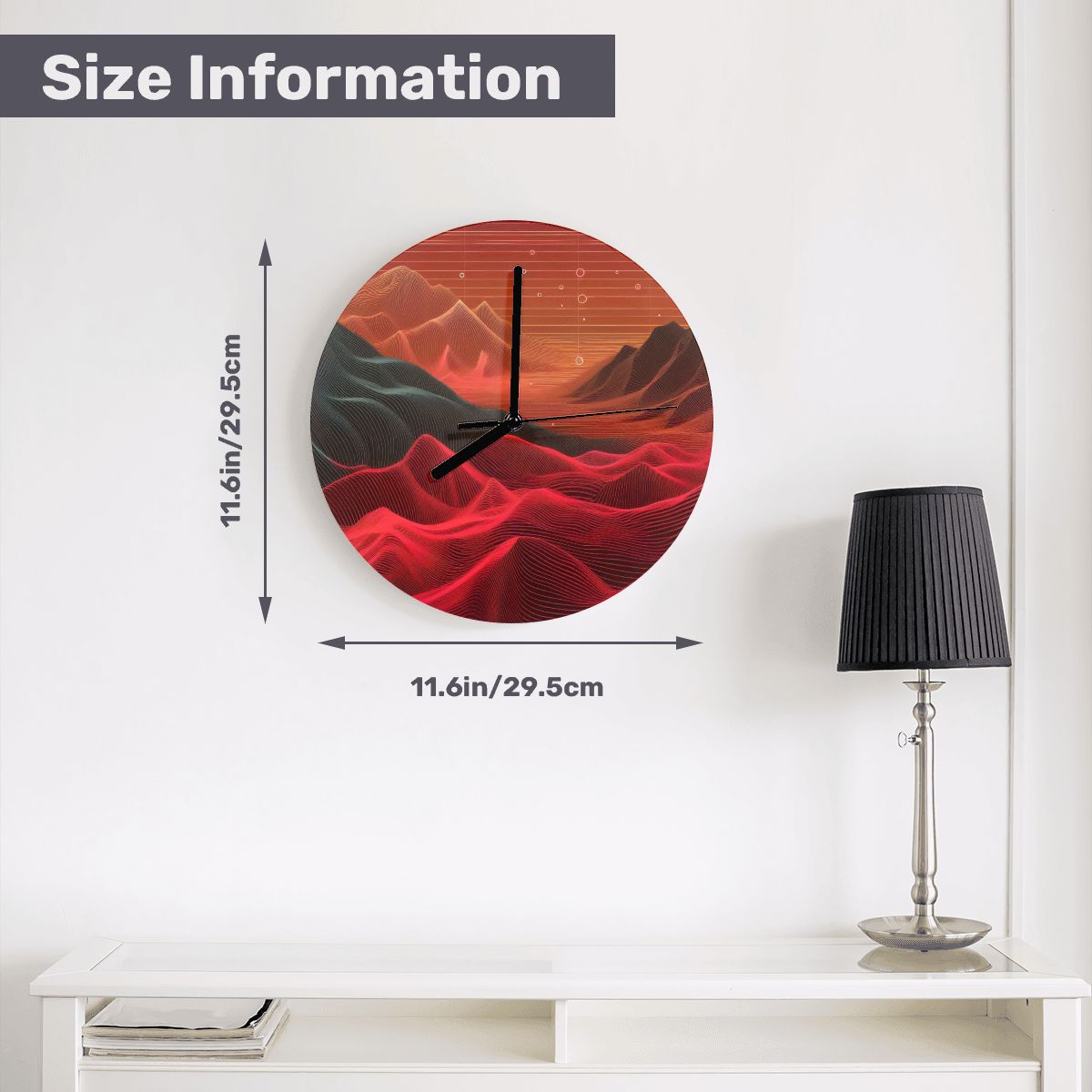 MDF Wall Clock (Made in USA) - Gregg Acini Adoree Designs - Wall Clock