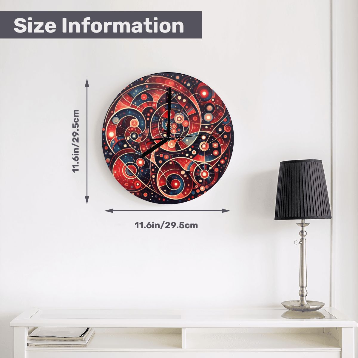 MDF Wall Clock (Made in USA) - Gregg Acini Adoree Designs - Wall Clock