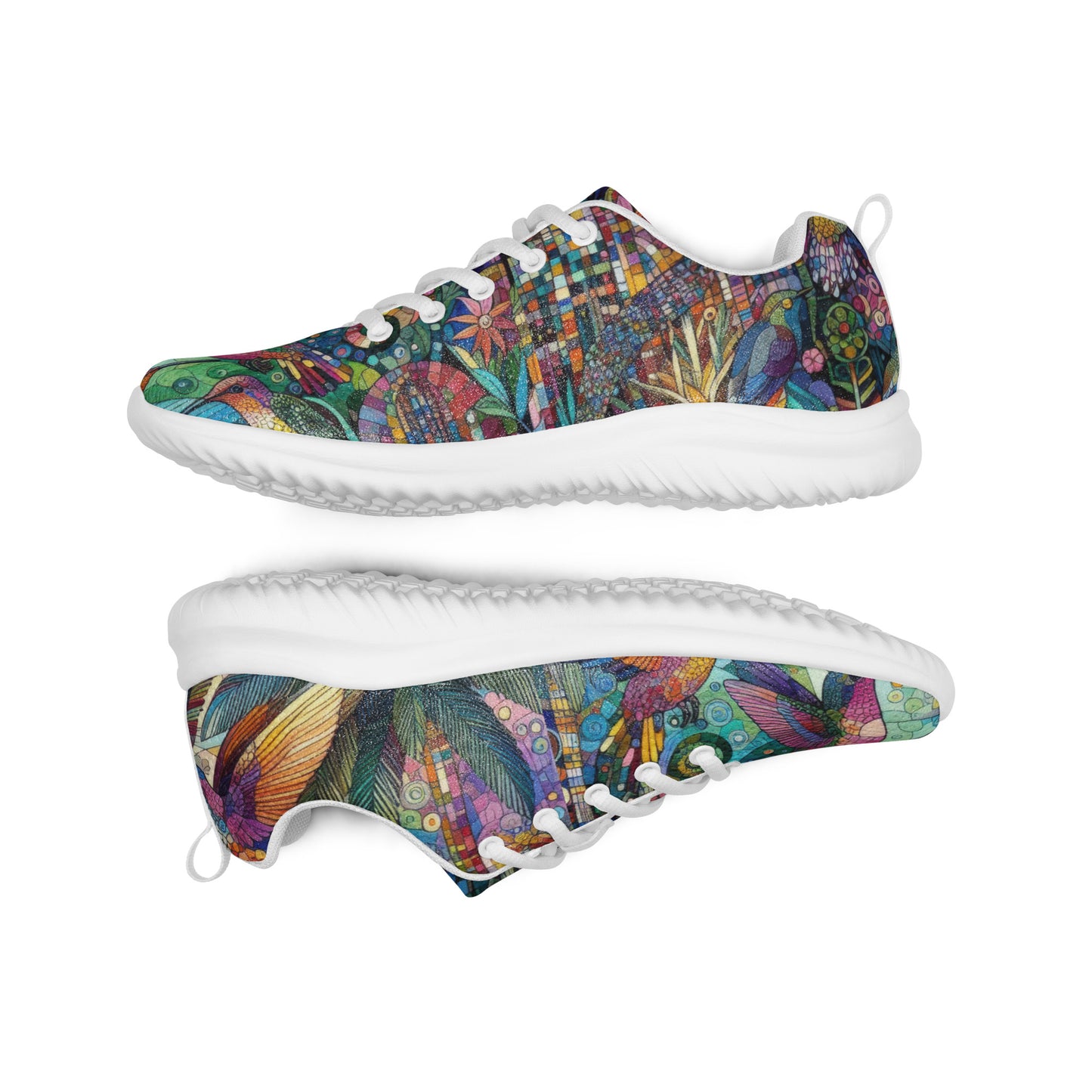 Hummingbird Kaleidoscope Men’s athletic shoes by Gregg Acini Adoree Designs