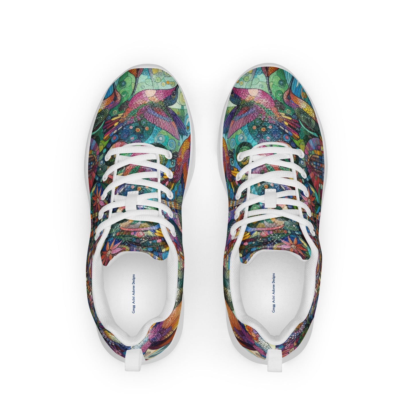 Hummingbird Kaleidoscope Men’s athletic shoes by Gregg Acini Adoree Designs