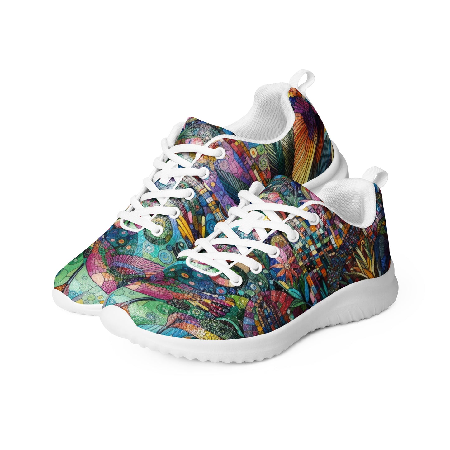 Hummingbird Kaleidoscope Men’s athletic shoes by Gregg Acini Adoree Designs