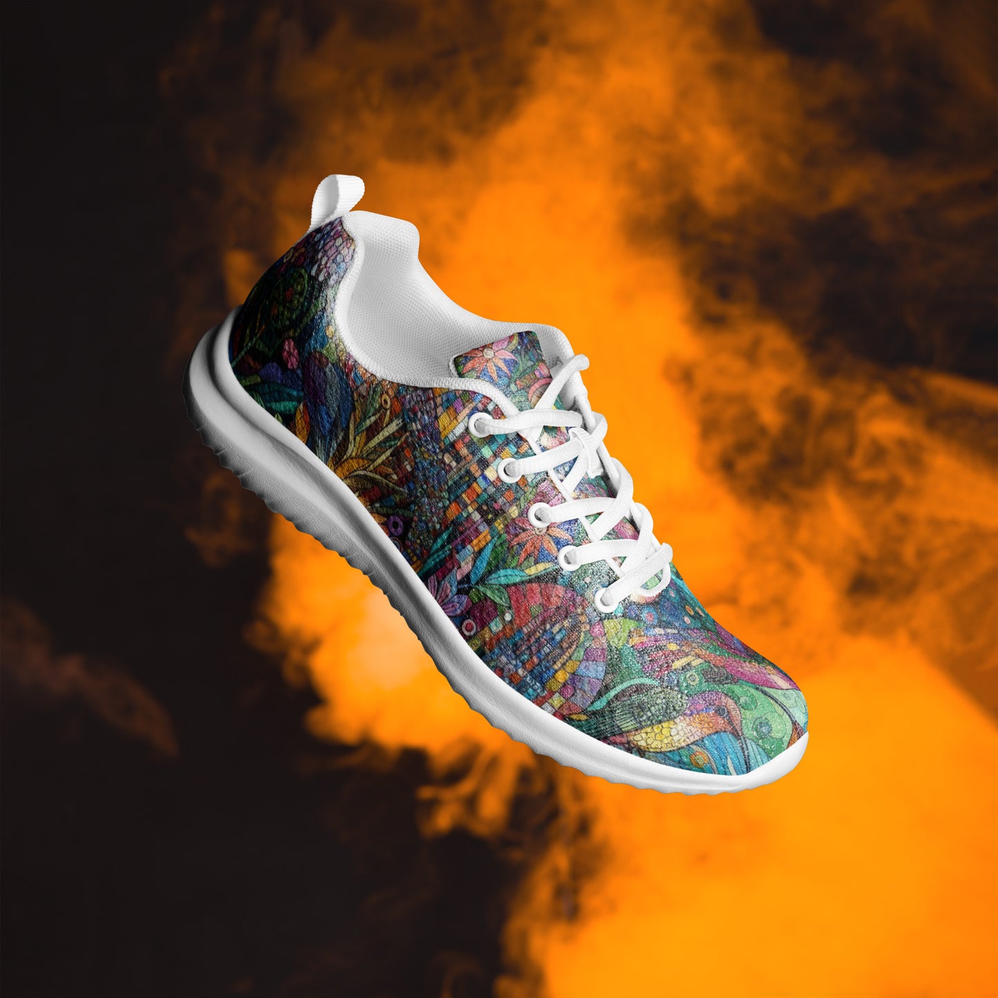 Hummingbird Kaleidoscope Men’s athletic shoes by Gregg Acini Adoree Designs