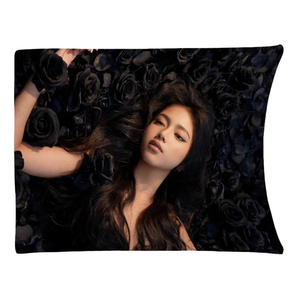 Midnight Rose Muse Flannel Throw Blanket