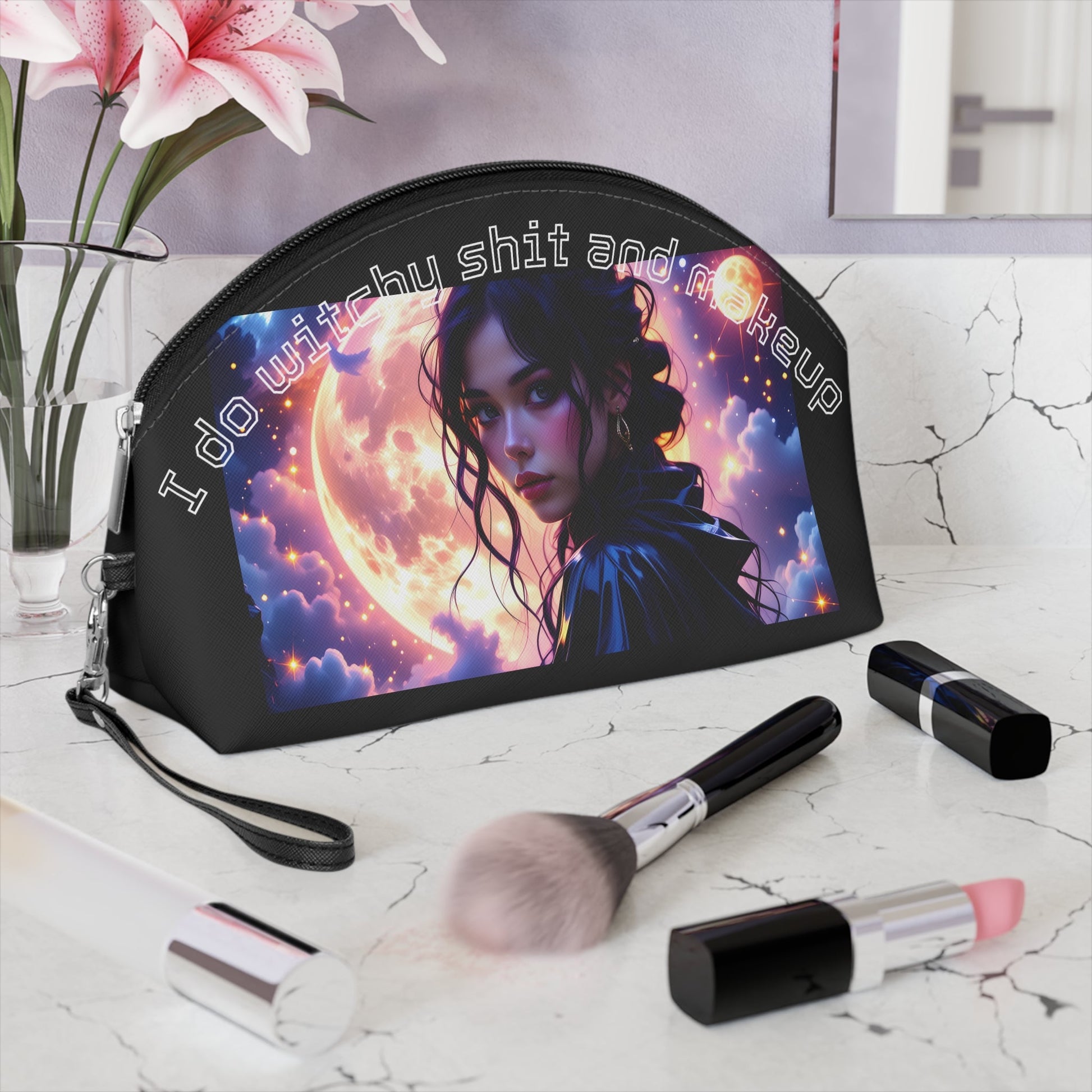 Moon Witch Makeup Bag – Cosmetic Pouch - Gregg Acini Adoree Designs - Bags