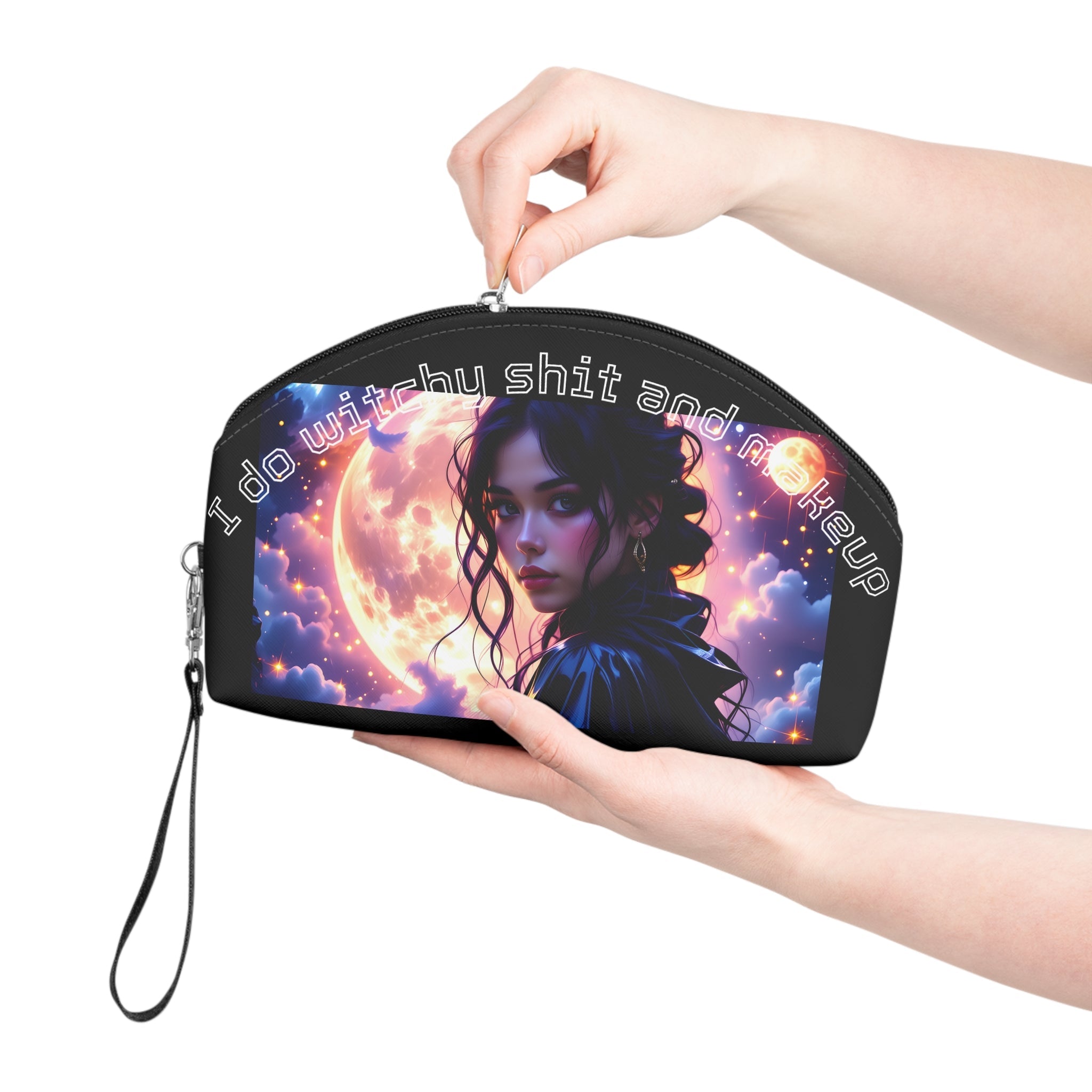 Moon Witch Makeup Bag – Cosmetic Pouch - Gregg Acini Adoree Designs - Bags