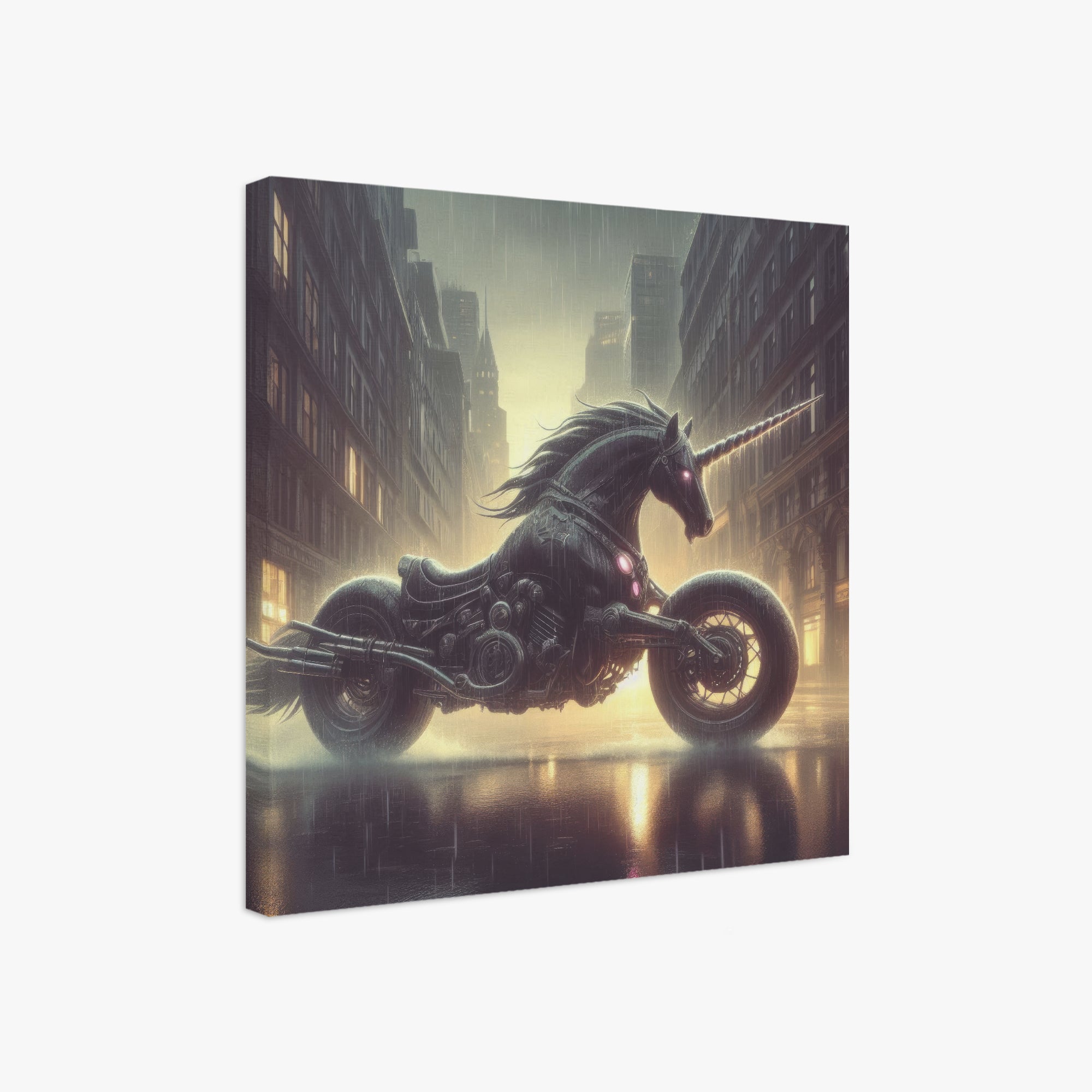 Motorcycle Unicorn 1:1 Ratio Canvas Painting - Gregg Acini Adoree Designs - Canvas