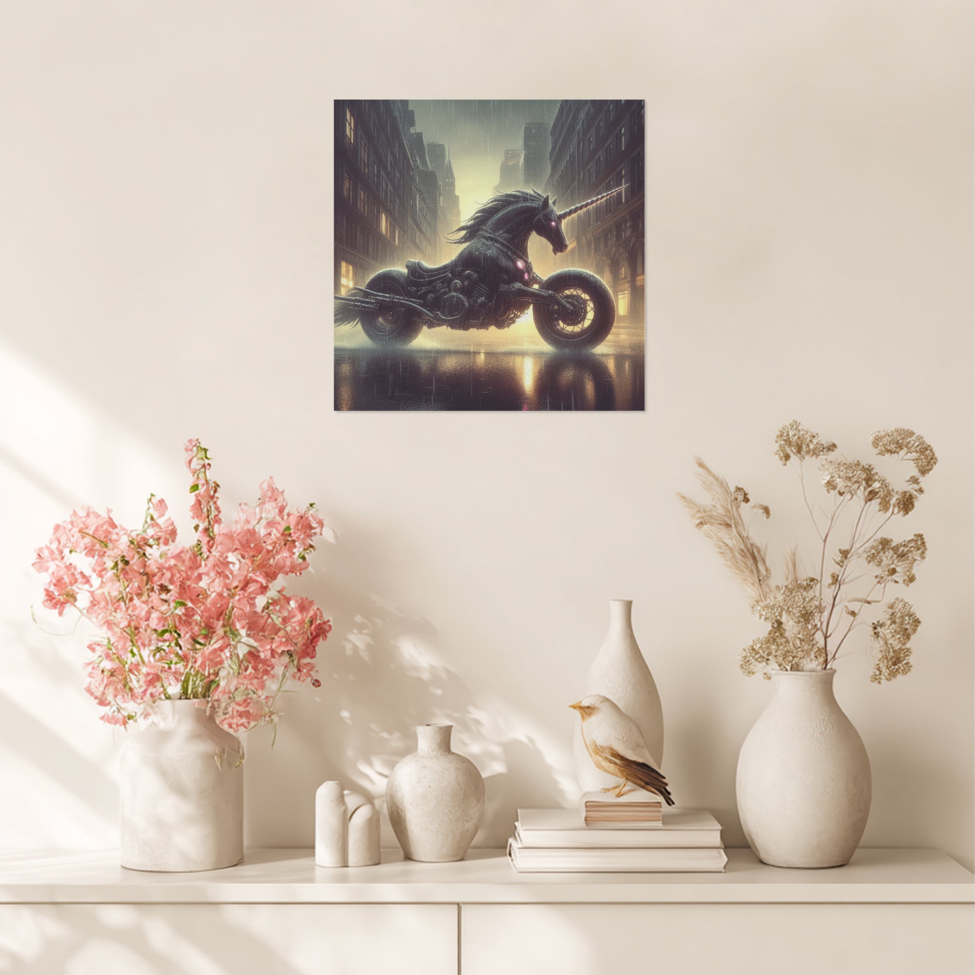 Motorcycle Unicorn 1:1 Ratio Canvas Painting - Gregg Acini Adoree Designs - Canvas