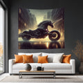 Motorcycle Unicorn Lightweight Wall Tapestry (Fabric Wall Hanging - USA) - Gregg Acini Adoree Designs - Wall Coverings