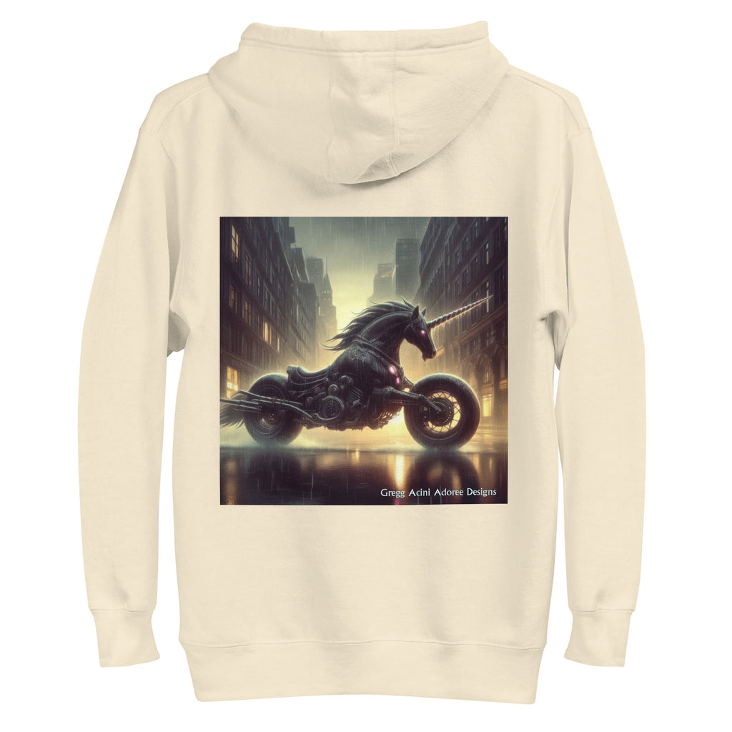 Motorcycle Unicorn Unisex Hoodie by Gregg Acini Adoree Designs - Gregg Acini Adoree Designs - Hoodie