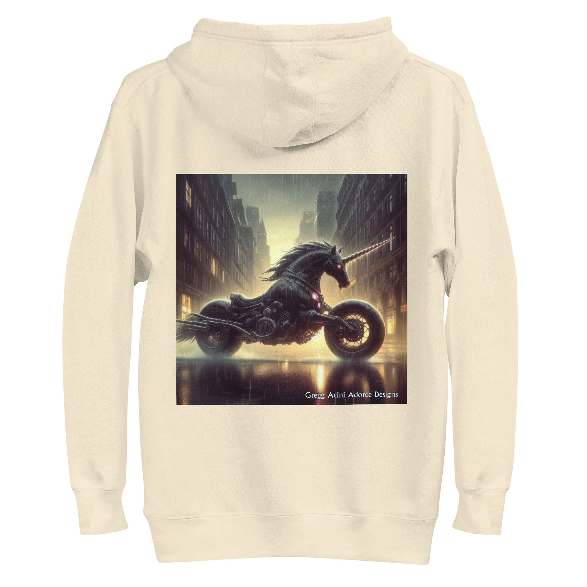 Motorcycle Unicorn Unisex Hoodie by Gregg Acini Adoree Designs - Gregg Acini Adoree Designs - Hoodie
