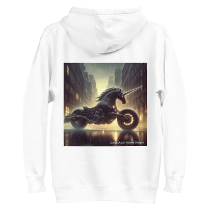 Motorcycle Unicorn Unisex Hoodie by Gregg Acini Adoree Designs - Gregg Acini Adoree Designs - Hoodie