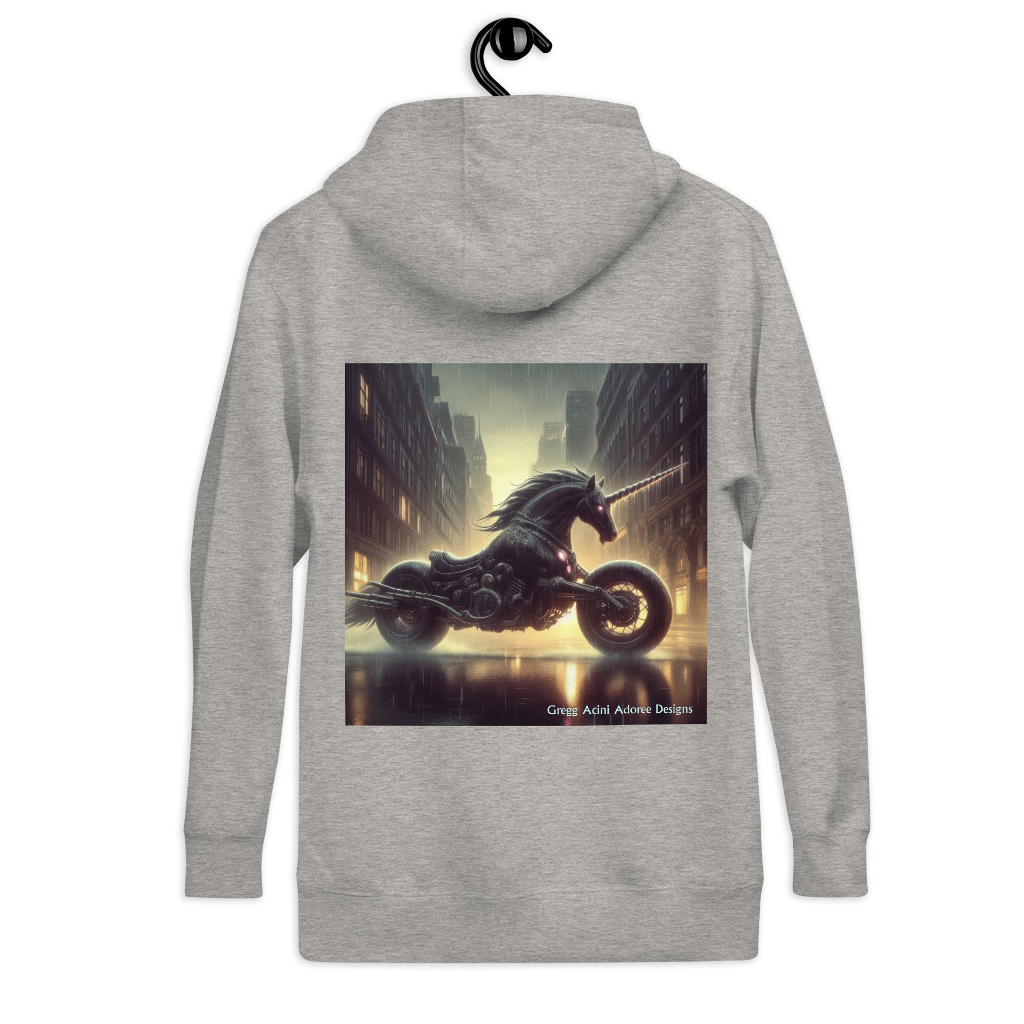Motorcycle Unicorn Unisex Hoodie by Gregg Acini Adoree Designs - Gregg Acini Adoree Designs - Hoodie